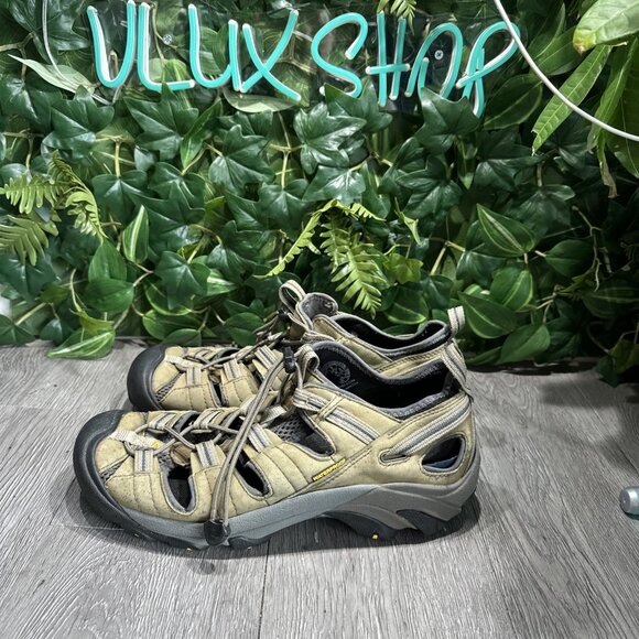 KEEN Arroyo II Hiking Sandals Mens Size 9 Waterproof Leather Gray Drawstring main image 5